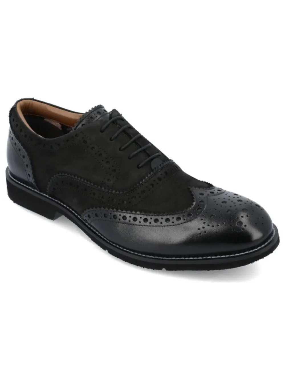 NWT Men's Thomas & Vine Covington Black Brogue Oxford M9M